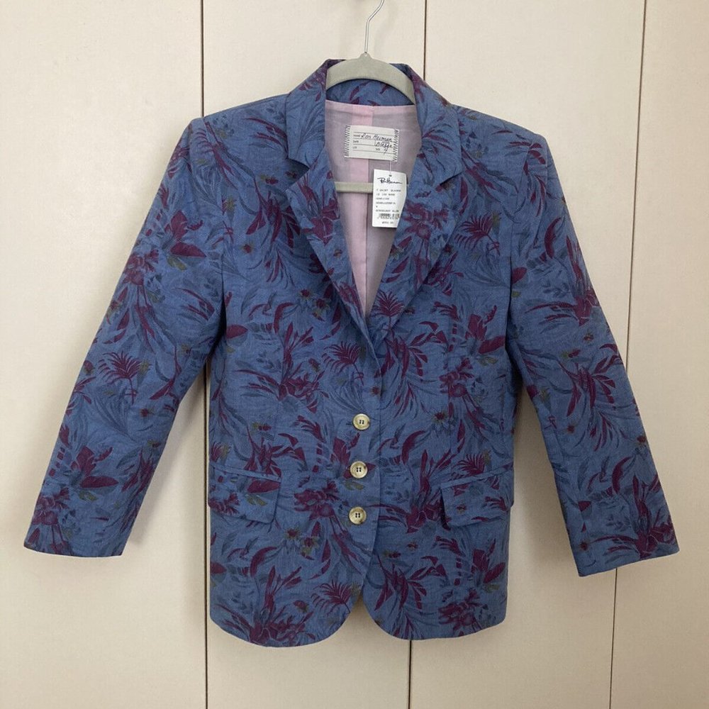 Ron Herman Women's Hawaiian Schoolboy Blazer Jacket Size 4 maximalist boho
